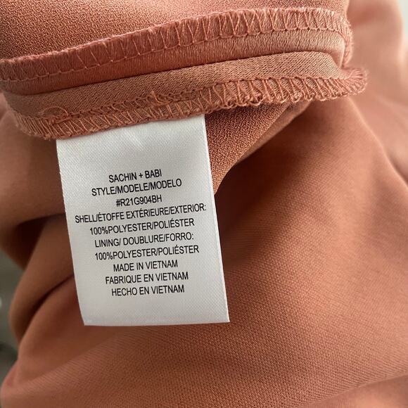 NWT Sachin & Babi Cali Cowl Neck Strap Midi Dress Sedona Rust Peach 4 - Picture 6 of 7